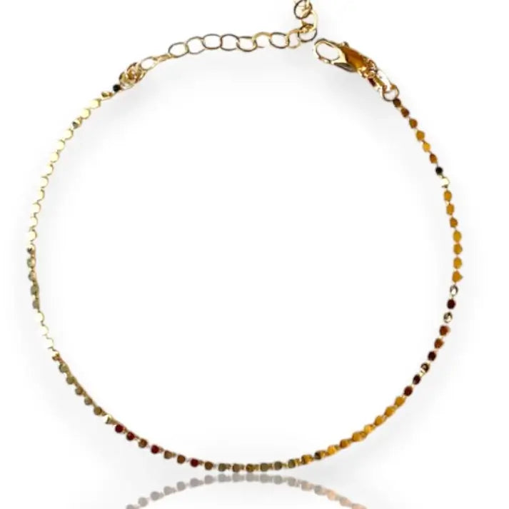 Arabella Dot Anklet styled gold anklet with delicate details.