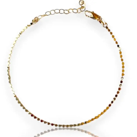 Arabella Dot Anklet styled gold anklet with delicate details.