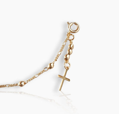 Blessed Gold Cross Bracelet