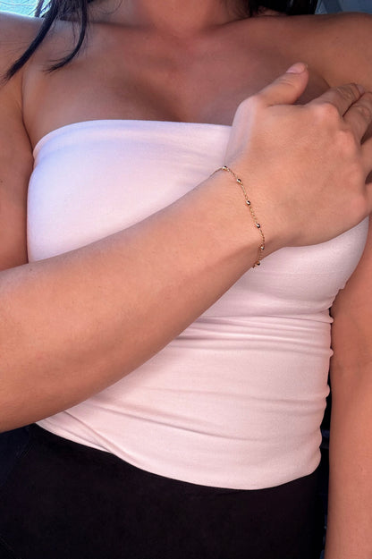 Blessed Gold Cross Bracelet