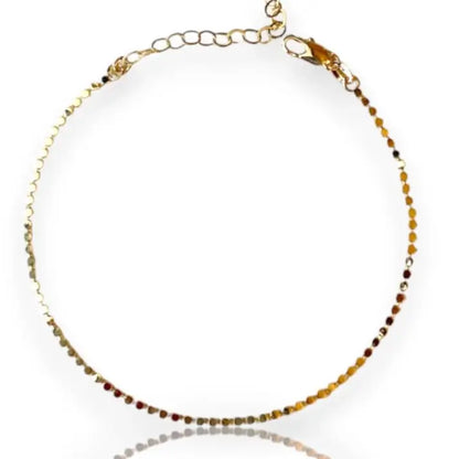 Arabella Dot Anklet styled gold anklet with delicate details.
