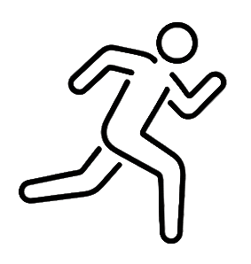 Water droplet / running figure / wave